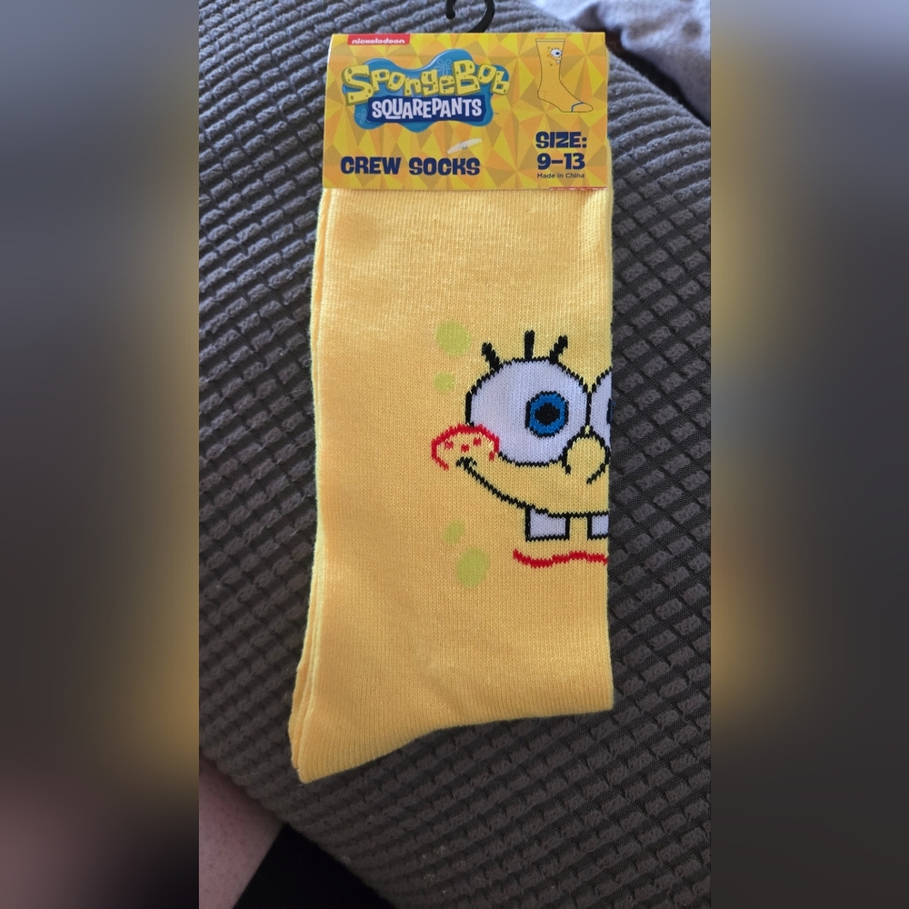 Yellow Cartoon Character Kids Socks